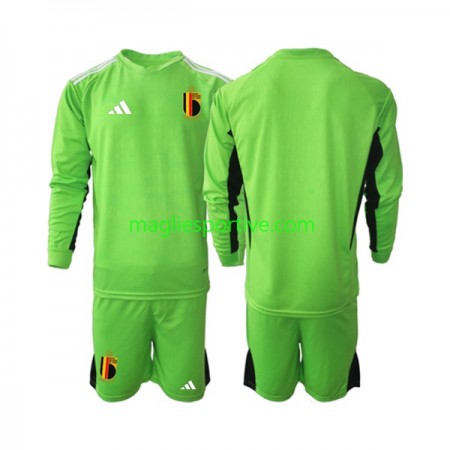 Completo Calcio Belgio Portiere Bambino Divisa Prima 2021-2022 ML